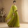 Loose-fit top with straight-leg bottoms Suit - Olive Green