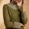 Loose-fit top with straight-leg bottoms Suit - Olive Green