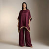 Relaxed Fit Suit - Rich Wine Red