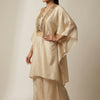 Relaxed fit top with wide-leg palazzo pants Suit - Creamy White