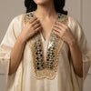 Relaxed fit top with wide-leg palazzo pants Suit - Creamy White