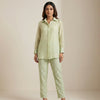 Straight fit top with tailored pants Suit - Mint Green