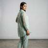 Straight fit top with tailored pants Suit - Mint Green