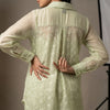 Straight fit top with tailored pants Suit - Mint Green
