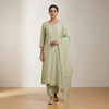 Straight fit kurta with tailored straight pants Suit - Pastel Green