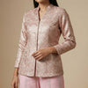 Straight fit top with flared palazzo pants Suit - Mauve Pink
