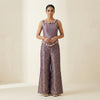 Relaxed fit top with wide leg pants Suit - Dusty Lavender