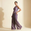 Relaxed fit top with wide leg pants Suit - Dusty Lavender