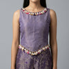 Relaxed fit top with wide leg pants Suit - Dusty Lavender