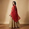 Flowing, relaxed fit with wide-leg palazzo pants Suit - Coral Red