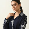 Relaxed fit top with straight leg trousers Suit - Midnight Black