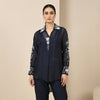 Relaxed fit top with straight leg trousers Suit - Midnight Blue
