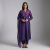 Straight-fit kurta with straight pants Suit - Deep Violet