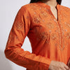 Straight-fit kurta with straight pants Suit - Rustic Orange