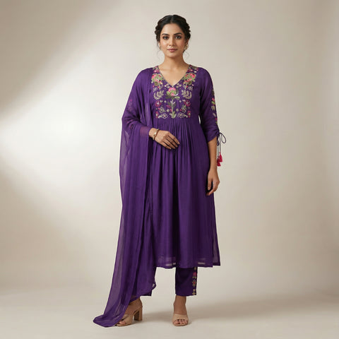 A-line Suit - Smokey Lavender