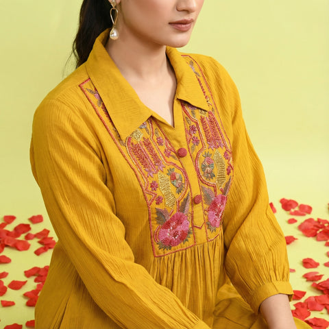 A-line Suit - Golden Yellow