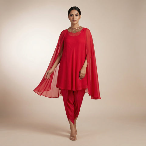 A-line, Sheath Suit - Fuchsia Pink