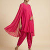 A-line, Sheath Suit - Fuchsia Pink