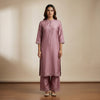 Straight, relaxed fit with full-length pants Suit - Dusty Mauve