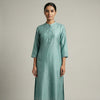 Straight, relaxed fit with full-length pants Suit - Soft Teal