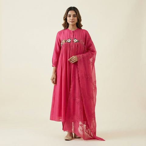 A-line Suit - Fuchsia Pink