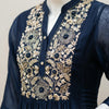 A-line with straight pants Suit - Deep Blue