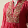 A-line with straight pants Suit - Fuchsia Pink