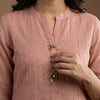 A-line kurta with straight pants Suit - Dusty Peach