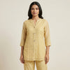 A-line kurta with straight pants Suit - Lemon Yellow