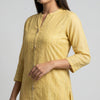 A-line kurta with straight pants Suit - Lemon Yellow