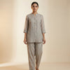 A-line kurta with straight pants Suit - Light Grey
