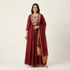 A-line Suit - Rich Wine Red