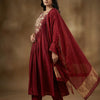 A-line Suit - Rich Wine Red