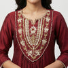 A-line Suit - Rich Wine Red