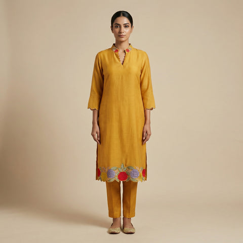 Straight Suit - Golden Yellow