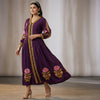 Loose, relaxed fit Indo-Western - Deep Maroon