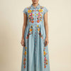 Fit and flare Indo-Western - Soft Blue