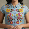 Fit and flare Indo-Western - Soft Blue