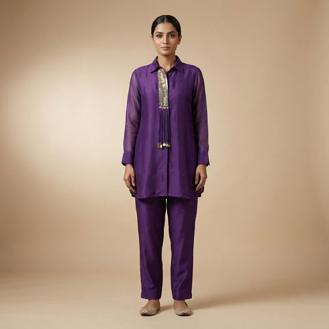 Straight Cut Suit - Deep Violet