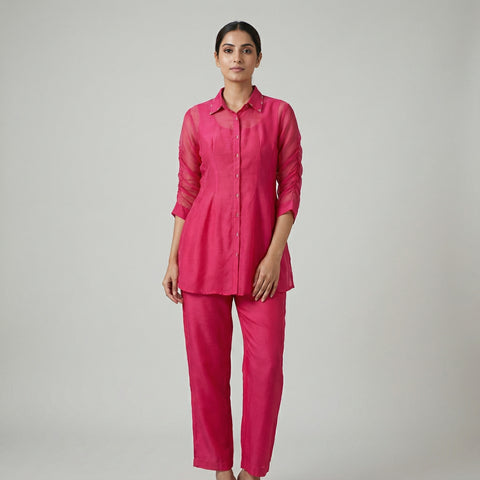 A-line Suit - Fuchsia Pink