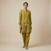 Straight kurta with straight pants Suit - Olive Grove