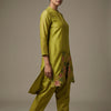 Straight kurta with straight pants Suit - Olive Grove