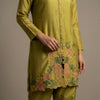 Straight kurta with straight pants Suit - Olive Grove