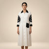 Straight fit kurta, wide-leg pants Suit - Soft White