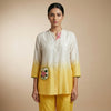 A-line top with straight pants Suit - Sunny Yellow Ombre