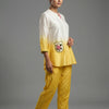 A-line top with straight pants Suit - Sunny Yellow Ombre