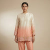 Straight fit kurta with straight pants Suit - Delicate Peach