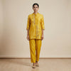 Straight fit top with straight pants Suit - Golden Yellow