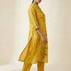 Straight fit top with straight pants Suit - Golden Yellow