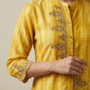 Straight fit top with straight pants Suit - Golden Yellow